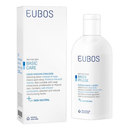 Eubos Basic Care Blue Liquid Washing Emulsion Υγρό Καθαρισμού για την Καθημερινή Περιποίηση Προσώπου & Σώματος - 200ml